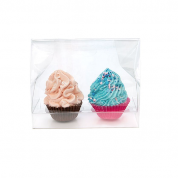 Clear Cupcake Bag for Double Mini Cupcakes