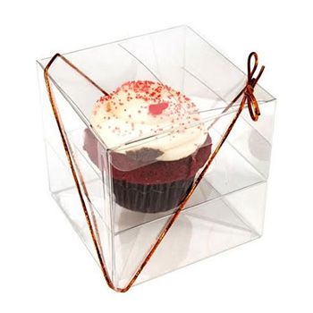 Clear Individual Cupcake Box with Insert