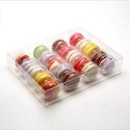 Vend Exchange Clear Plastic Macaron Containers Pack of 12 Fits 12 Macarons